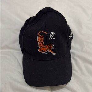 Embroidered Tiger Baseball Hat with Chinese Character